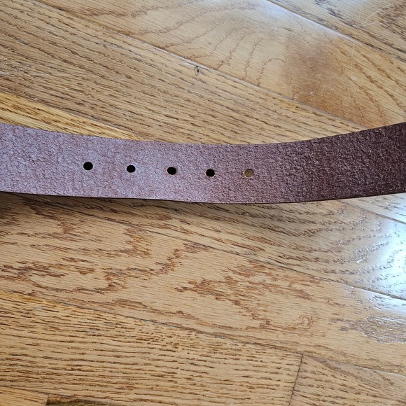 MICHAEL Michael Kors Women's Brown Monogram Embossed Leather Belt Size M - Picture 8 of 12